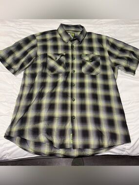 Dixxon short sleeve bamboo the ace XL Plaid Shirt